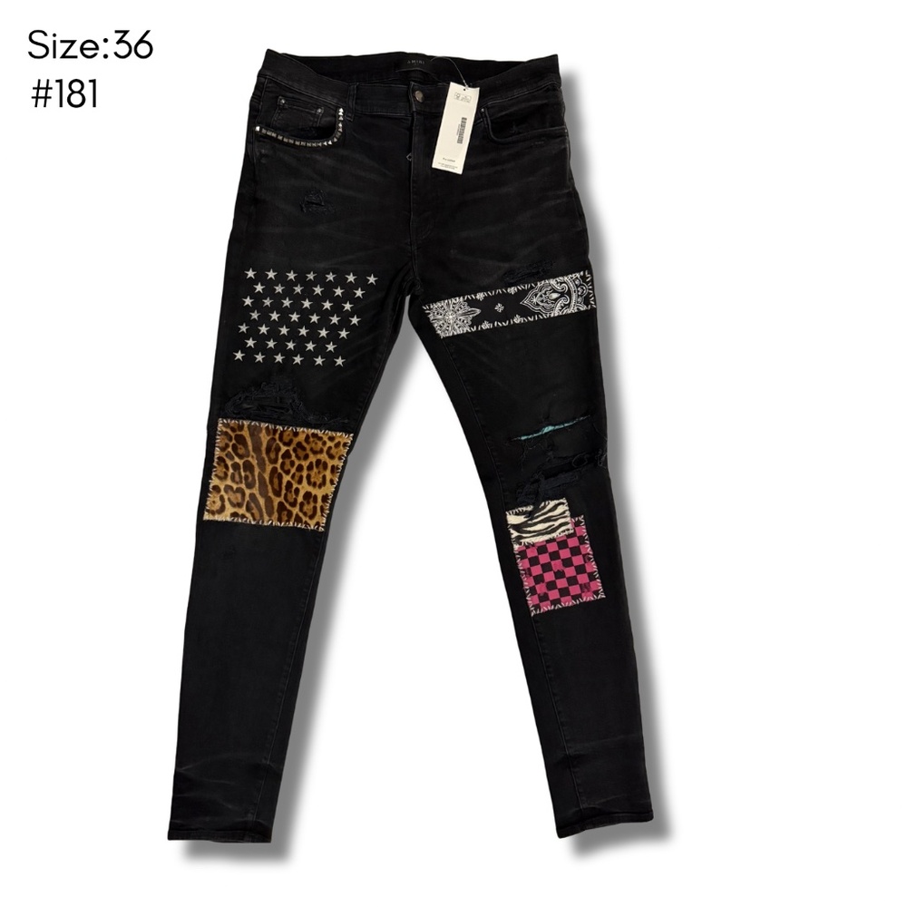 Size 36 Amiri Patch Jeans *Like New*
